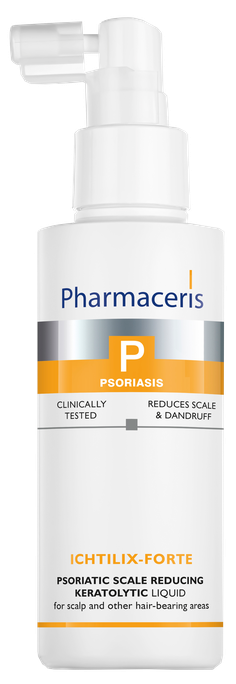 PHARMACERIS P Psoriasis Ichtilix-Forte Keratolytic Liquid Psoriatic Scale Reducing šķīdums, 125 ml - 1