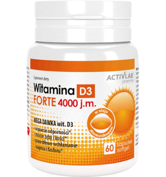 ACTIVLAB Vitāmin D3 4000IU kapsulės, 60 vnt. - 1