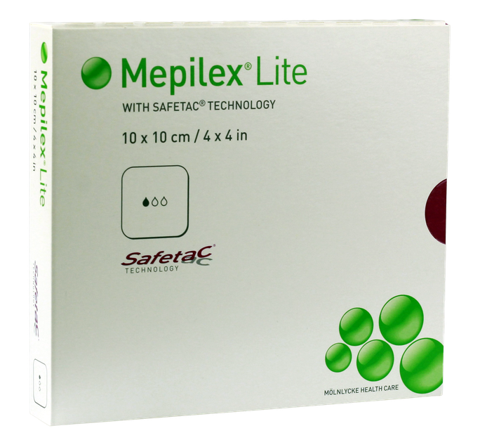 MEPILEX Lite 10x10 cm brūču pārsējs, 5 gab. - 1