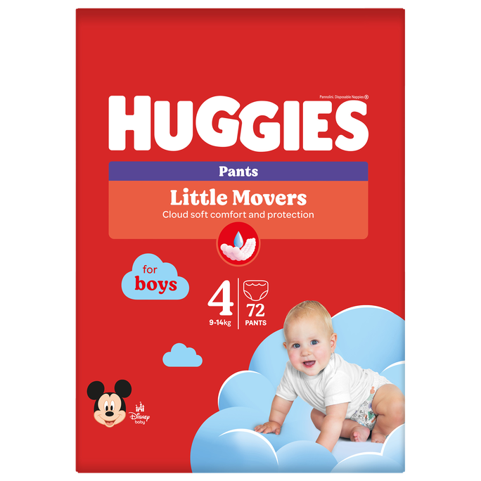 HUGGIES Pants S4 pull-up for boys, 9-14kg, box biksītes, 72 gab. - 1