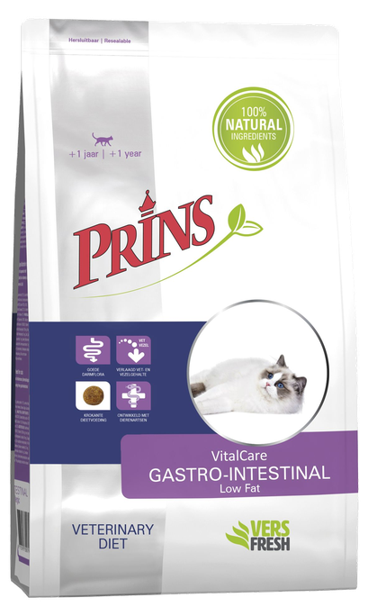 PRINS VitalCare Diet Gastro-Intestinal Low Fat sausā barība, 5 kg - 1