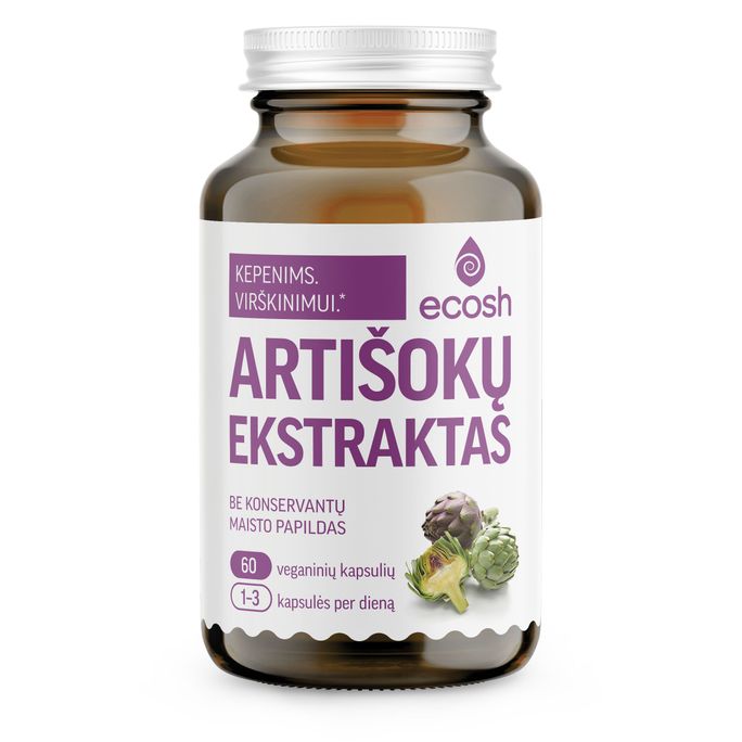 ECOSH artišokų ekstraktas kapsulės, 60 vnt. - 1