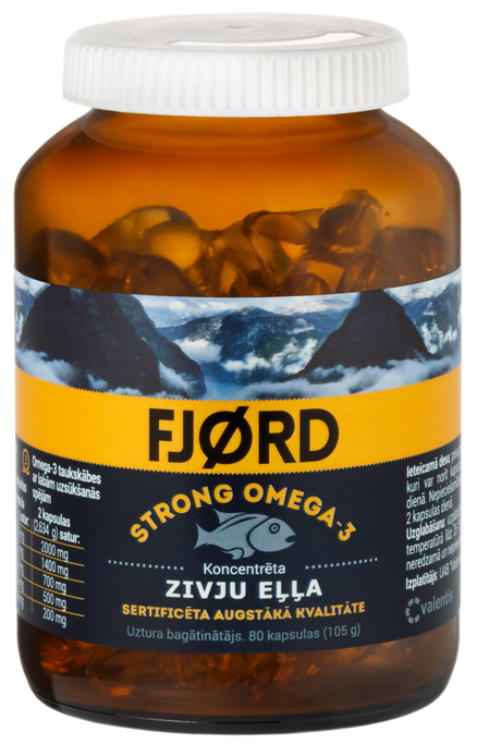 FJORD Omega-3 zivju eļļa kapsulas, 80 gab. - 2