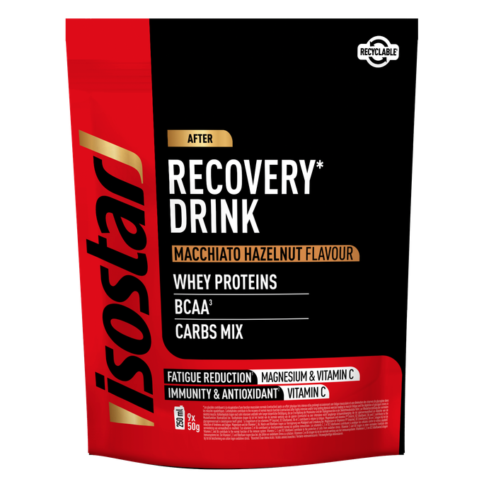 ISOSTAR Long Energy Recovery Macchiato Hazelnut pulveris, 450 g - 1