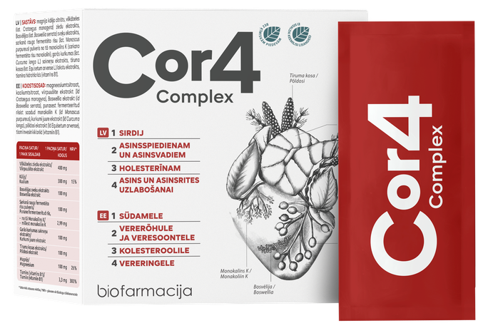 BIOFARMACIJA Cor4 Complex pulveris, 28 gab. - 1