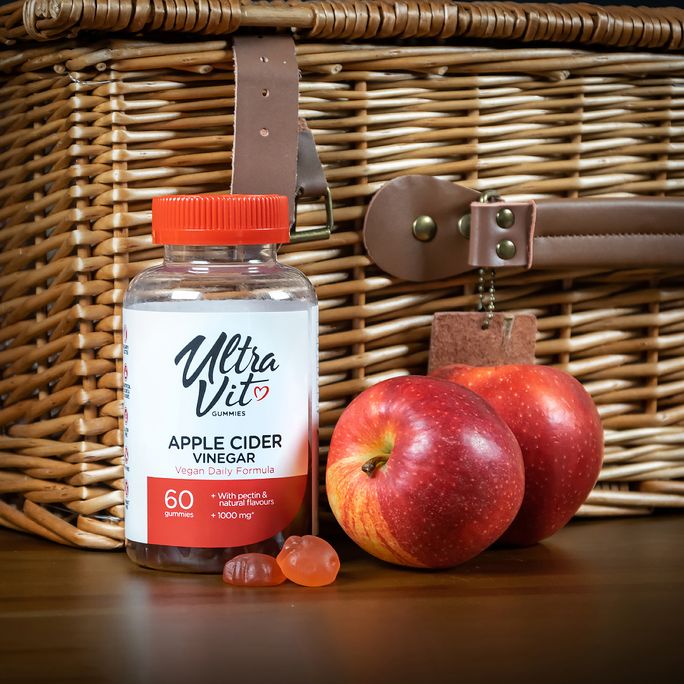 ULTRAVIT   Gummies Apple Cider Vinegar želejas konfektes, 60 gab. - 2
