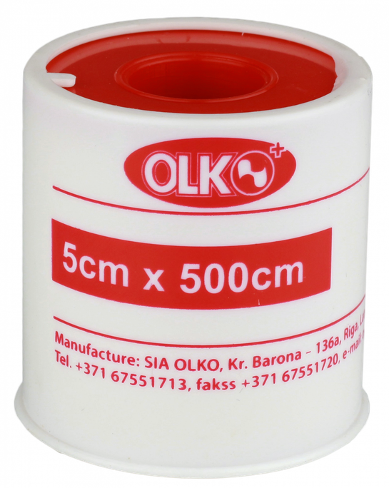 OLKO 5 x 500 cm leikoplasts rullī, 1 gab. - 1