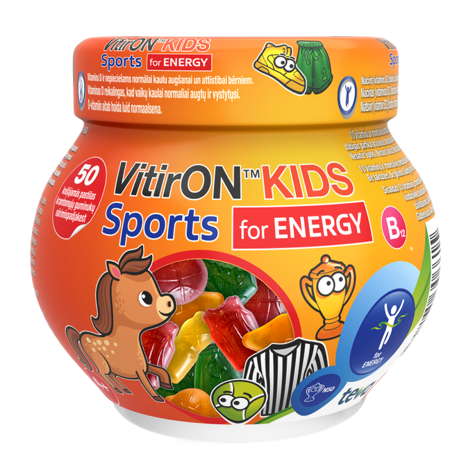 VITIRON Kids Sport Energy pastilas, 50 gab. - 1