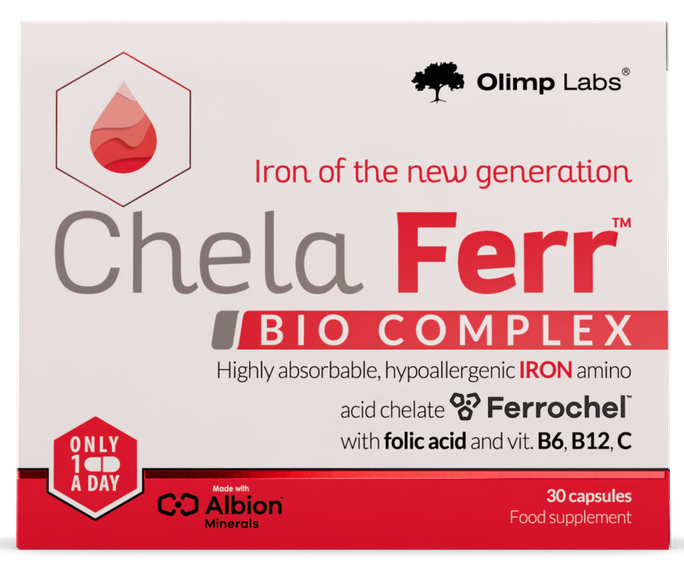 OLIMP LABS Chela - Ferr Bioactiv Complex kapsulas, 30 gab. - 1