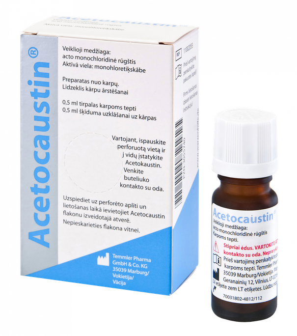 ACETOCAUSTIN LOSUNG šķīdums, 0.5 ml - 1