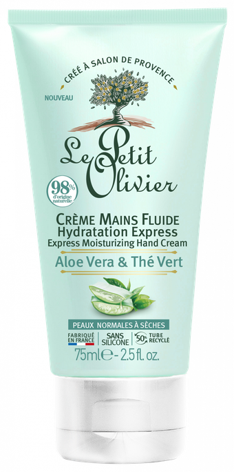 LE PETIT OLIVIER Aloe Vera & Green Tea roku krēms, 75 ml - 1