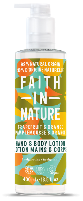 FAITH IN NATURE Grapefruit & Orange Hand & Body losjons, 400 ml - 1