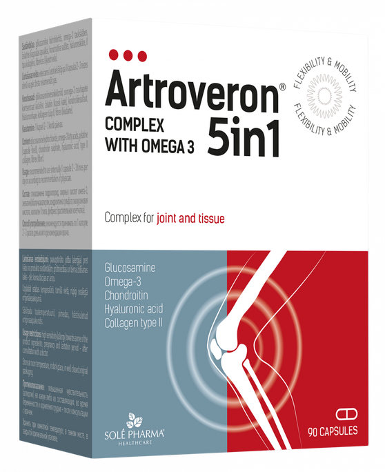 ARTROVERON 5in1 kapsulas, 90 gab. - 1