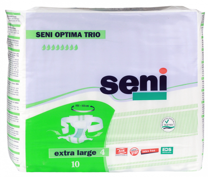 SENI Optima Trio XL (105-155 cm) autiņbiksītes, 10 gab. - 1