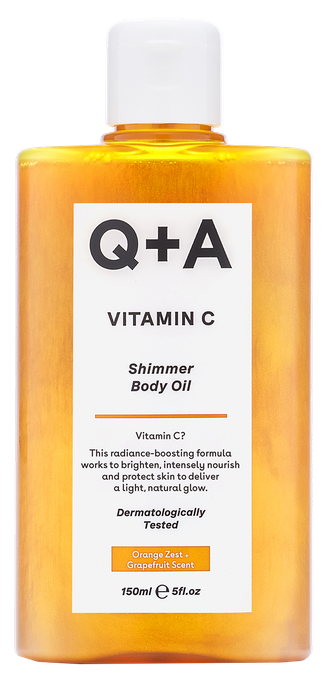 Q+A Vitamin C Shimmer ķermeņa eļļa, 150 ml - 1