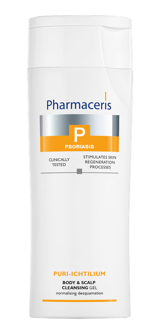 PHARMACERIS P Psoriasis Puri-Ichtilium for Body and Scalp attīroša želeja, 250 ml - 1
