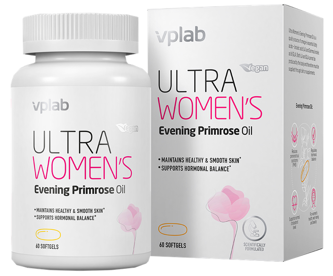 VPLAB Ultra Women's Evening Primrose mīkstās kapsulas, 60 gab. - 2