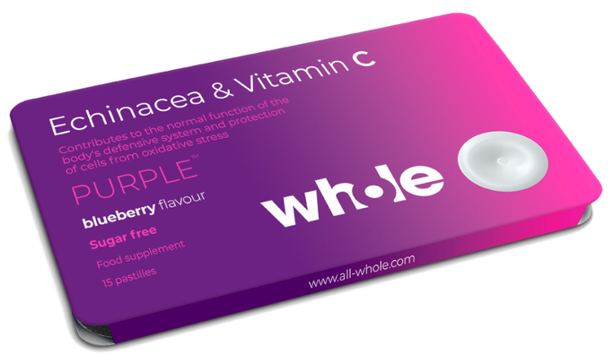 WHOLE Echinacea & Vitamin C pastilas, 15 gab. - 1
