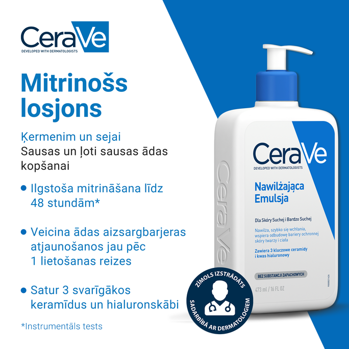 CERAVE Moisturizing (refill) ķermeņa losjons, 473 ml - 2