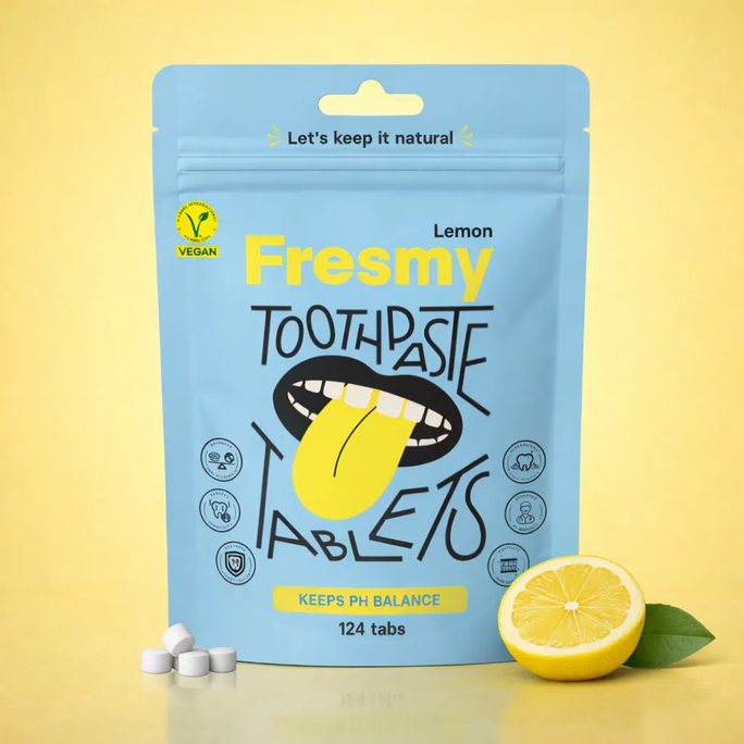 FRESMY Lemon zobu pastas tabletes, 124 gab. - 2