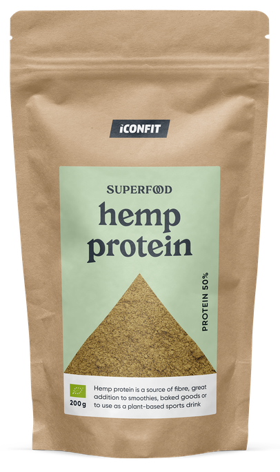 ICONFIT Organic Hemp Protein 50 % pulveris, 200 g - 1