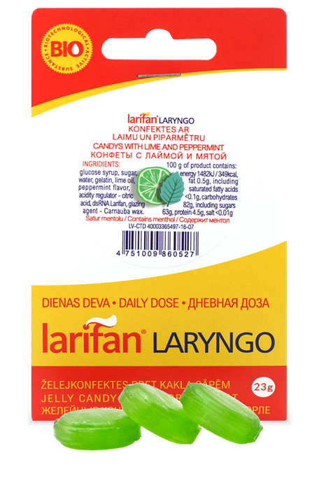 LARIFAN Laryngo Laims Piparmētras želejas konfektes, 23 g - 1