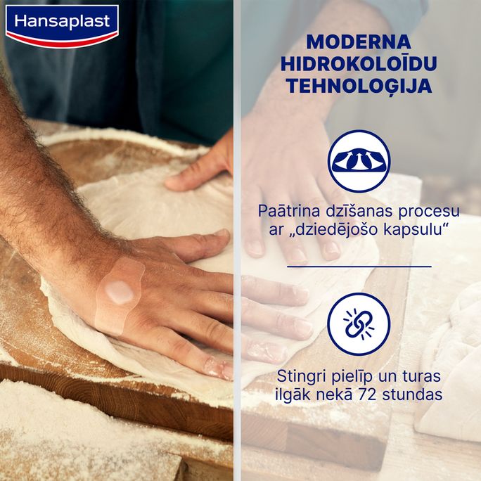 HANSAPLAST Second Skin Protection Hydrocolloid plāksteri, 6 gab. - 2