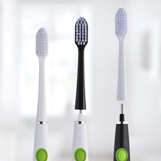GUM Sonic Daily Soft Black elektriskās zobu birstes uzgaļi, 2 gab. - 2