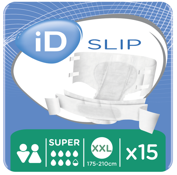 ID Slip Super XXL (175-210 cm) autiņbiksītes, 15 gab. - 1