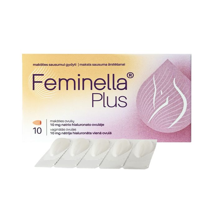 FEMINELLA Plus vaginālās ovulas, 10 gab. - 2