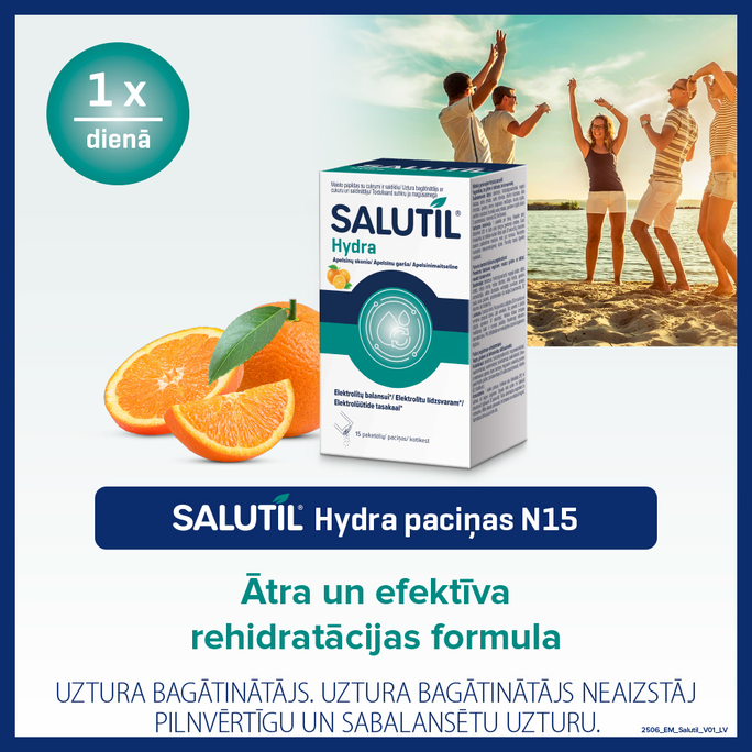 SALUTIL Hydra apelsīnu garša, paciņas, 15 gab. - 2