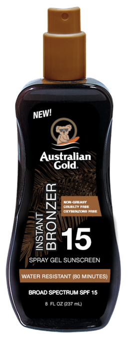 AUSTRALIAN GOLD With Bronzer SPF 15 Gel sprejs, 237 ml - 1