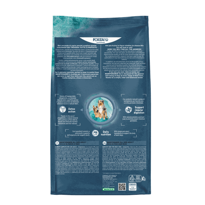 FORZA10 Maintenance Adult All Size Ar Zivīm Un Rīsiem, Suņiem sausā barība, 2 kg - 2