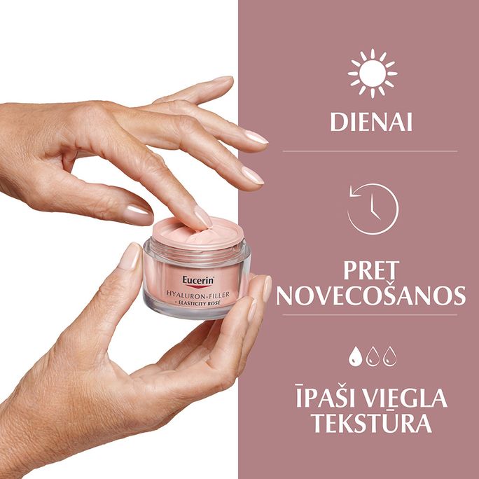 EUCERIN Hyaluron-Filler+Elasticity Rose SPF 30 dienas sejas krēms, 50 ml - 4