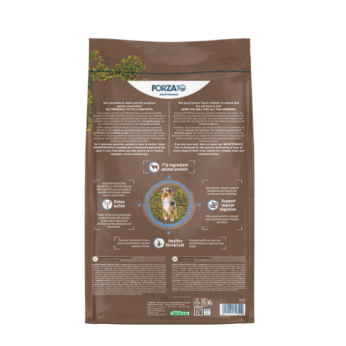 FORZA10 Maintenance Medium Adult Ar Jēru, Suņiem sausā barība, 12 kg - 2