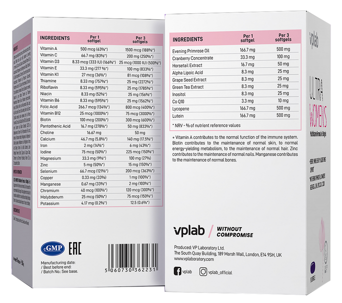 VPLAB Ultra Women's Multivitamin Formula mīkstās kapsulas, 90 gab. - 3