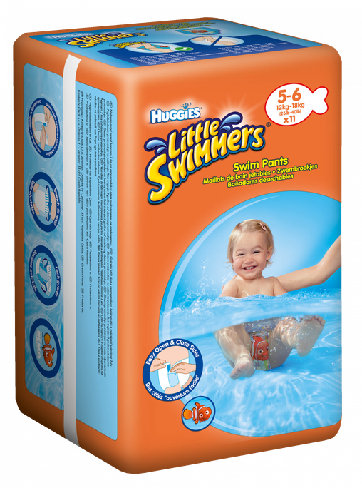 HUGGIES Swimmers 12-18 kg, izmērs 5-6 autiņbiksītes, 11 gab. - 1