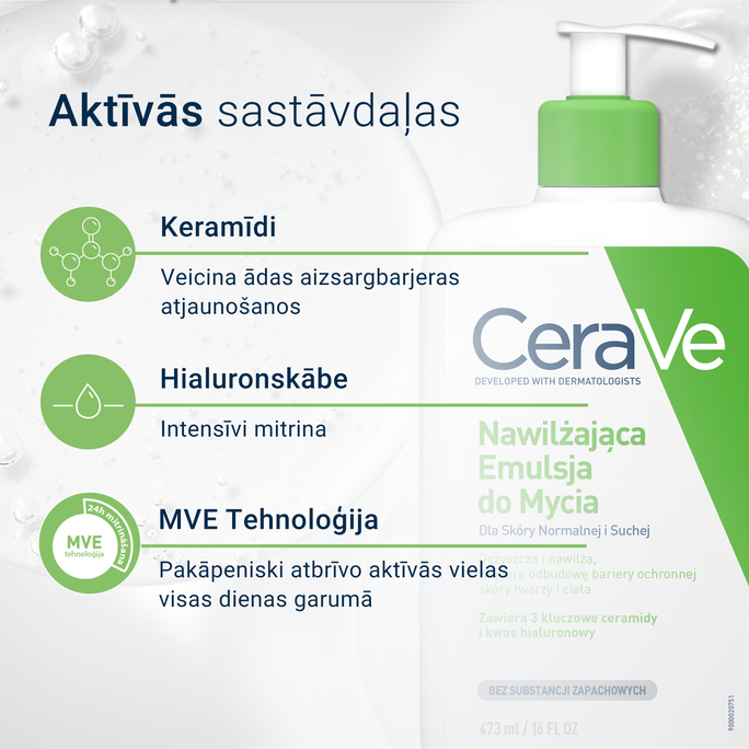 CERAVE Hydrating (refill) attīrošs līdzeklis, 473 ml - 4
