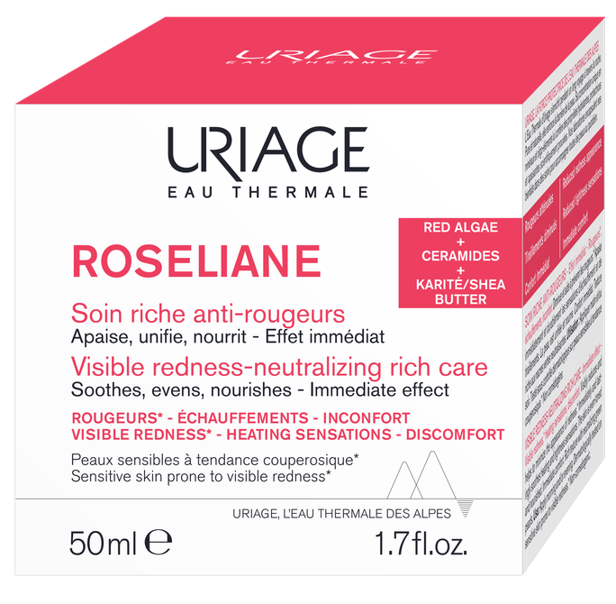 URIAGE Roseliane Anti-Redness Rich sejas krēms, 50 ml - 2