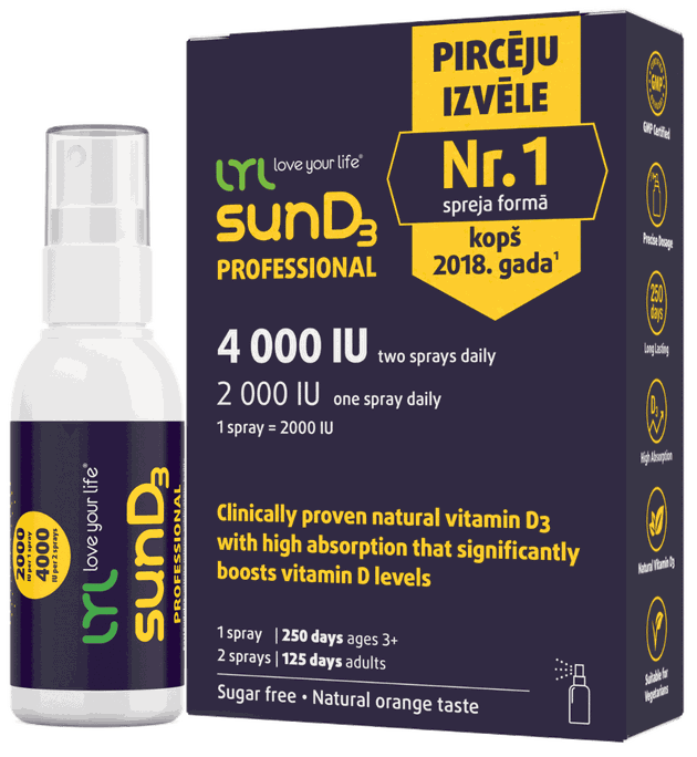 LYL sunD3 PRO 4000 SV | 2000 SV (250 devas) sprejs, 50 ml - 1
