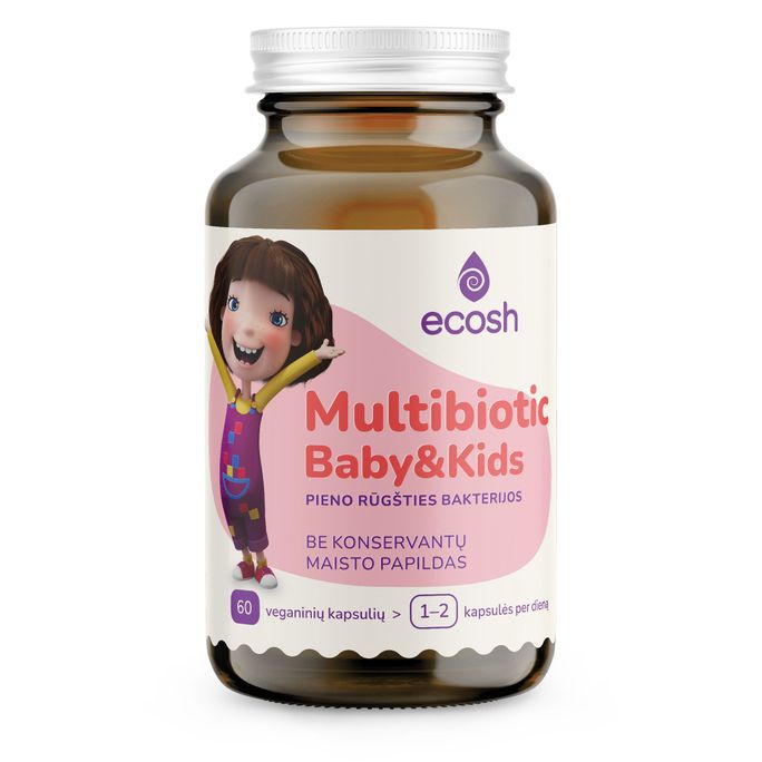 ECOSH KAKĖ MAKĖ Multibiotic Baby&Kids, 60 kapsulių - 1