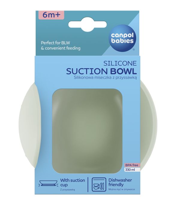 CANPOL BABIES Grey bļoda, 330 ml - 2