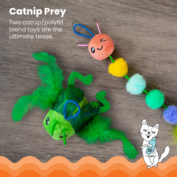 CATSTAGES Tail Teaser Ground Prey, Zaļa rotaļlieta, 1 gab. - 2