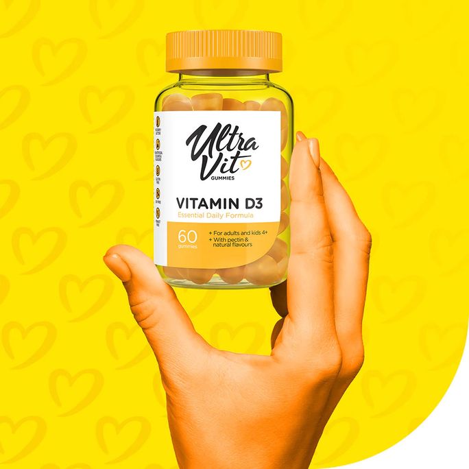 ULTRAVIT Gummies Vitamin D3 košļājamās tabletes, 60 gab. - 2