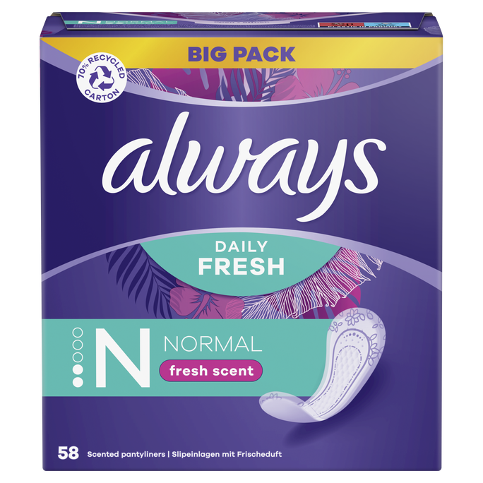 ALWAYS Normal, Fresh Scent higiēniskās paketes, 58 gab. - 1