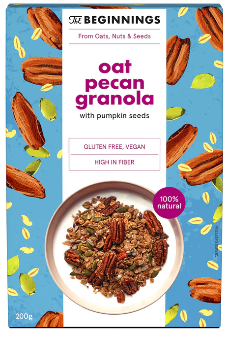 THE BEGINNINGS Auzu pekanriekstu granola, 200 g - 1