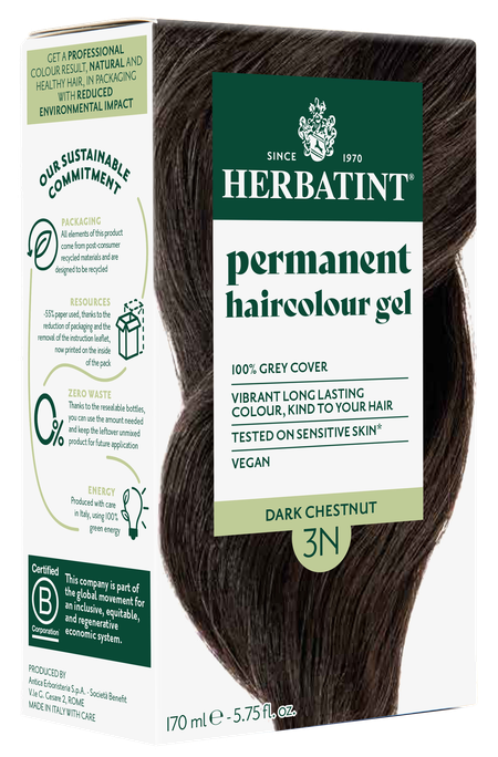 HERBATINT 3N Dark Chestnut matu krāsa, 170 ml - 1