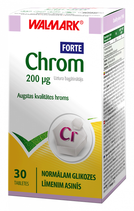 WALMARK Chrom Forte tabletes, 30 gab. - 1