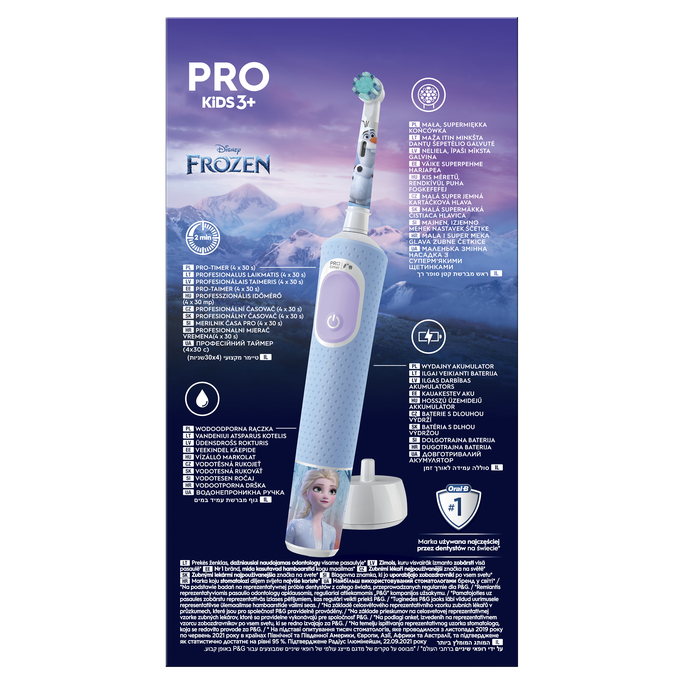 ORAL-B Vitality PRO Kids 3+ Frozen elektriskā zobu birste, 1 gab. - 2