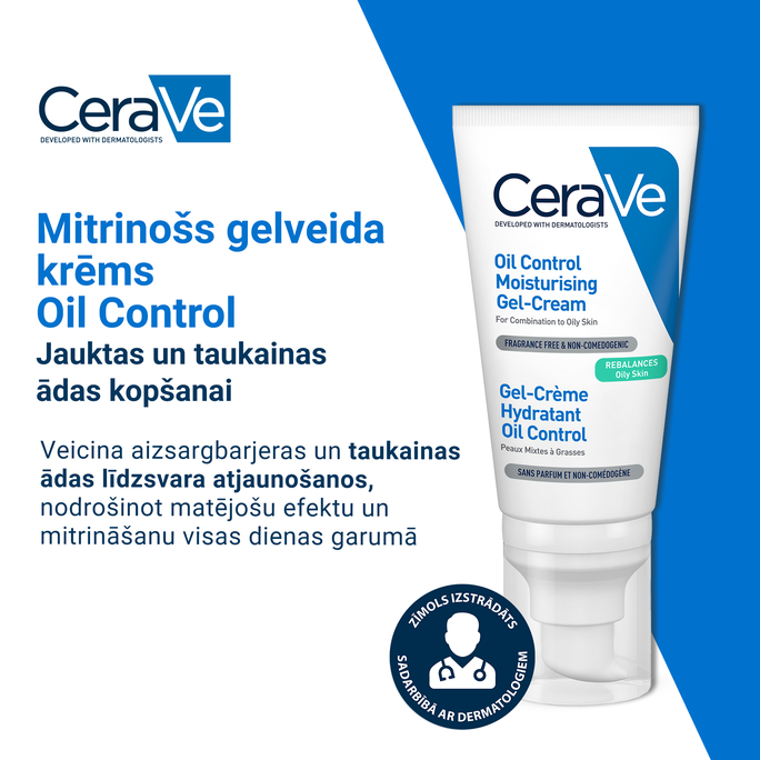 CERAVE Oil Control Moisturising sejas krēms, 52 ml - 3